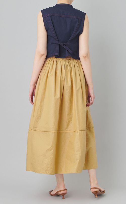 デニムクロップドジレ