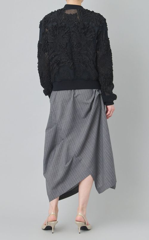 コットンメッシュエンブロイダリーブルゾン