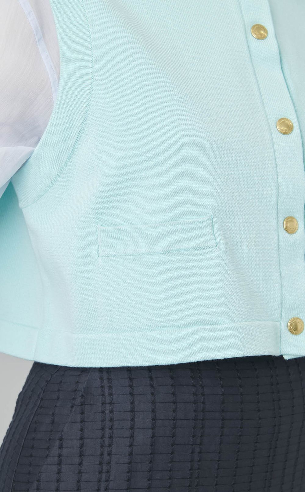 クロップニットベスト