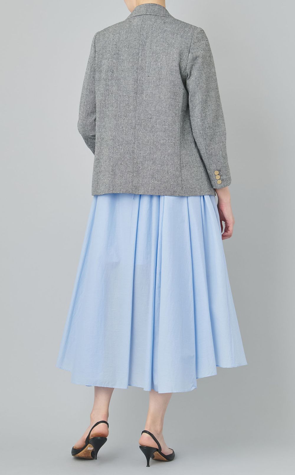 ダブルブレストツイードブレザー