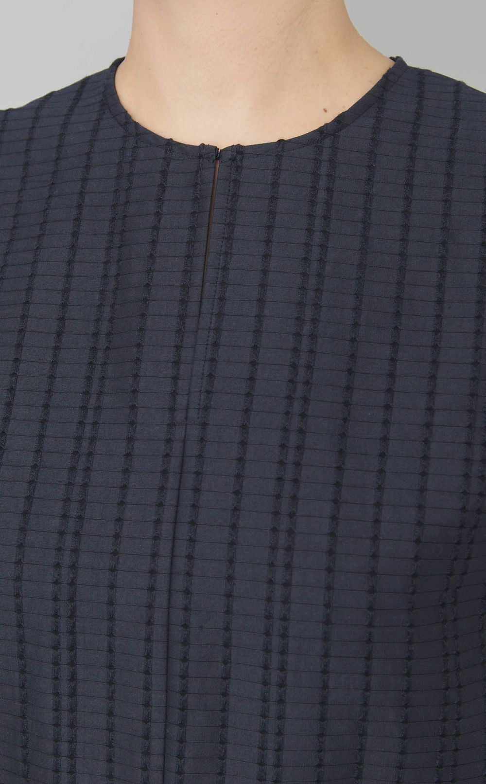 グログランジャガードスクエアブラウス