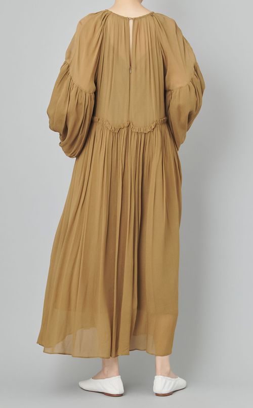 シフォンギャザーワンピース