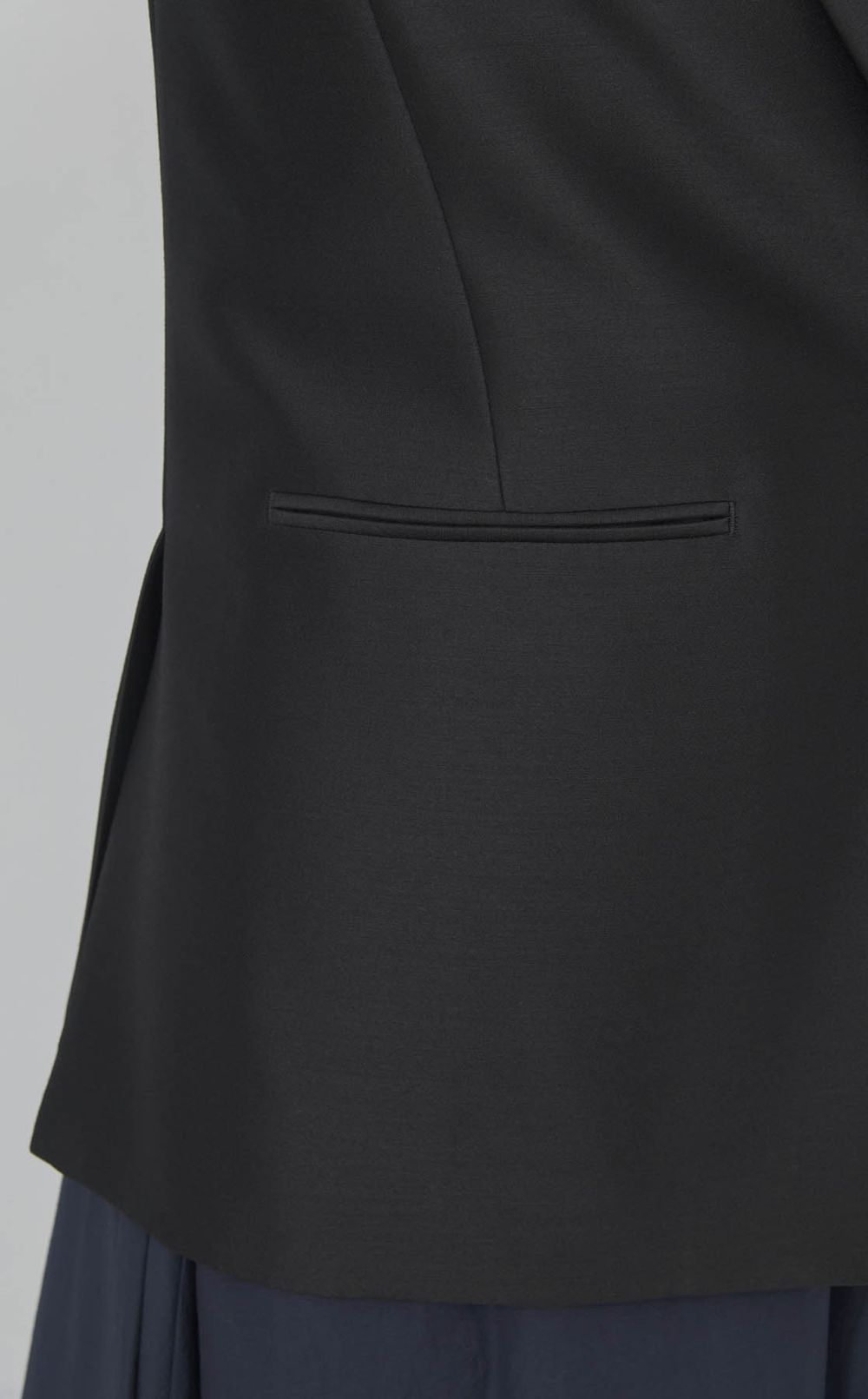 ウールシルクタッサータキシードジャケット