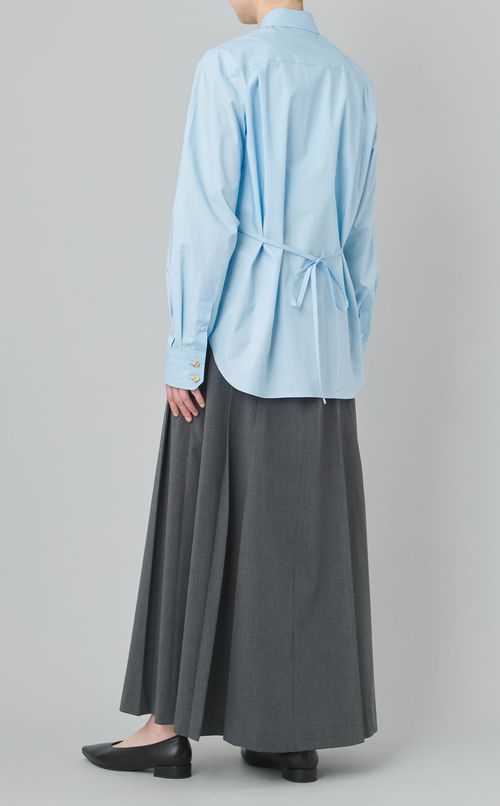 ベストレイヤードコットンシャツ