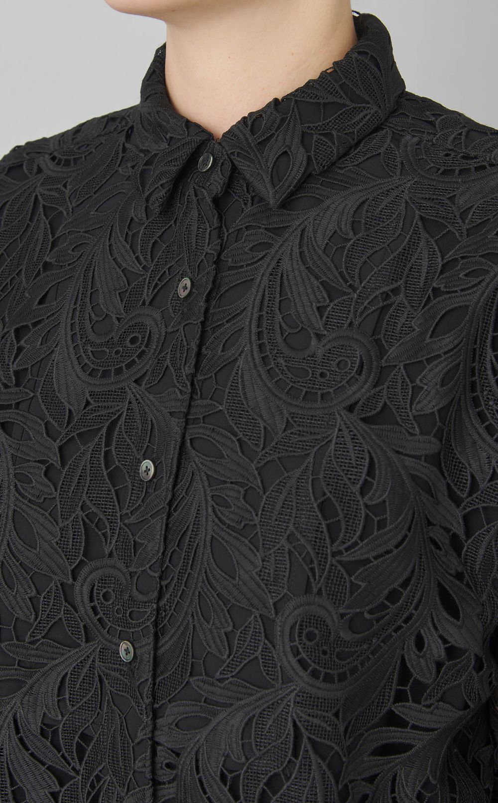 ペイズリーレースショートブラウス