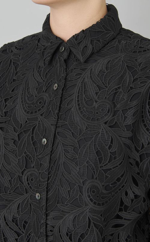 ペイズリーレースショートブラウス