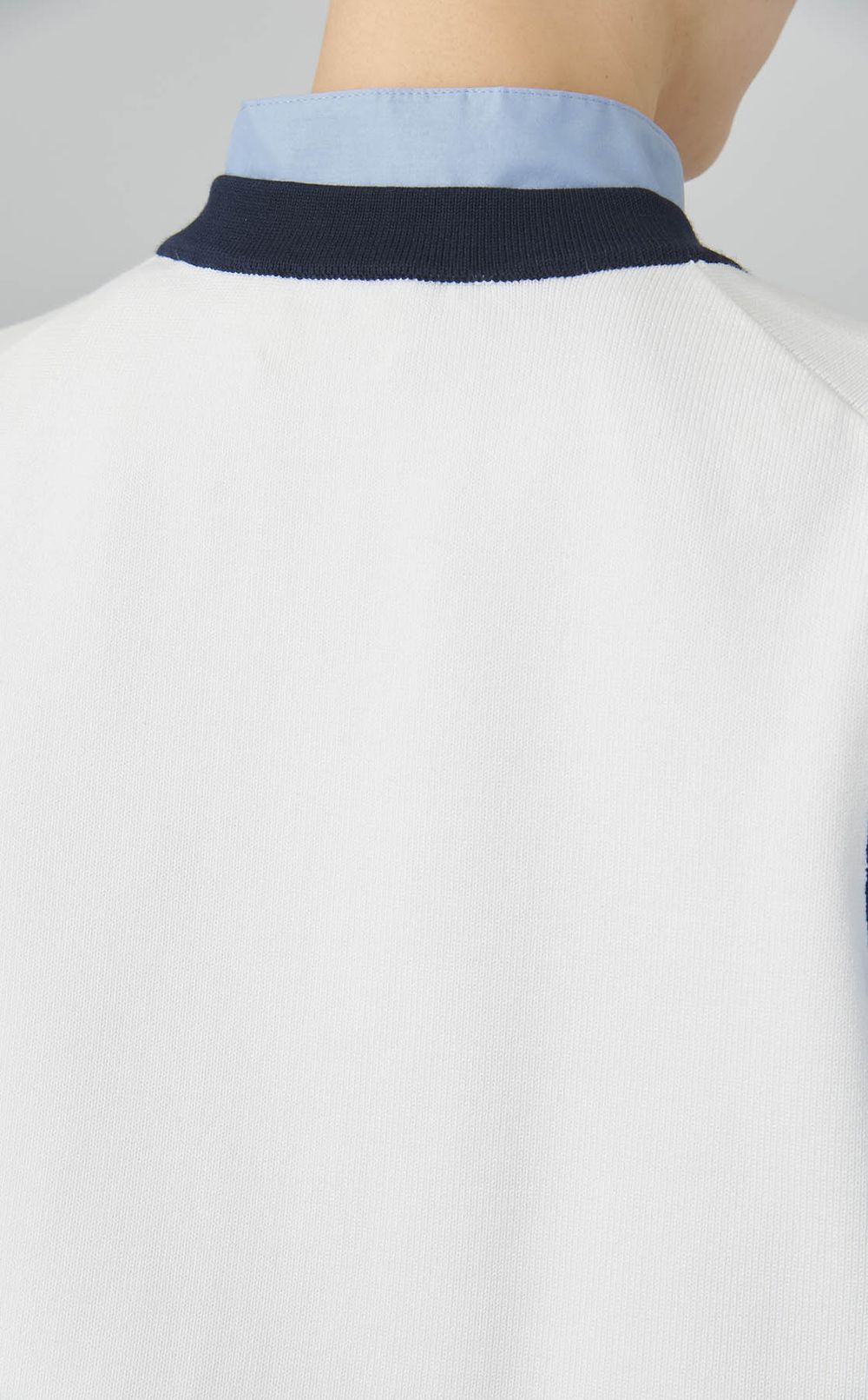 クロップバイカラーニットベスト