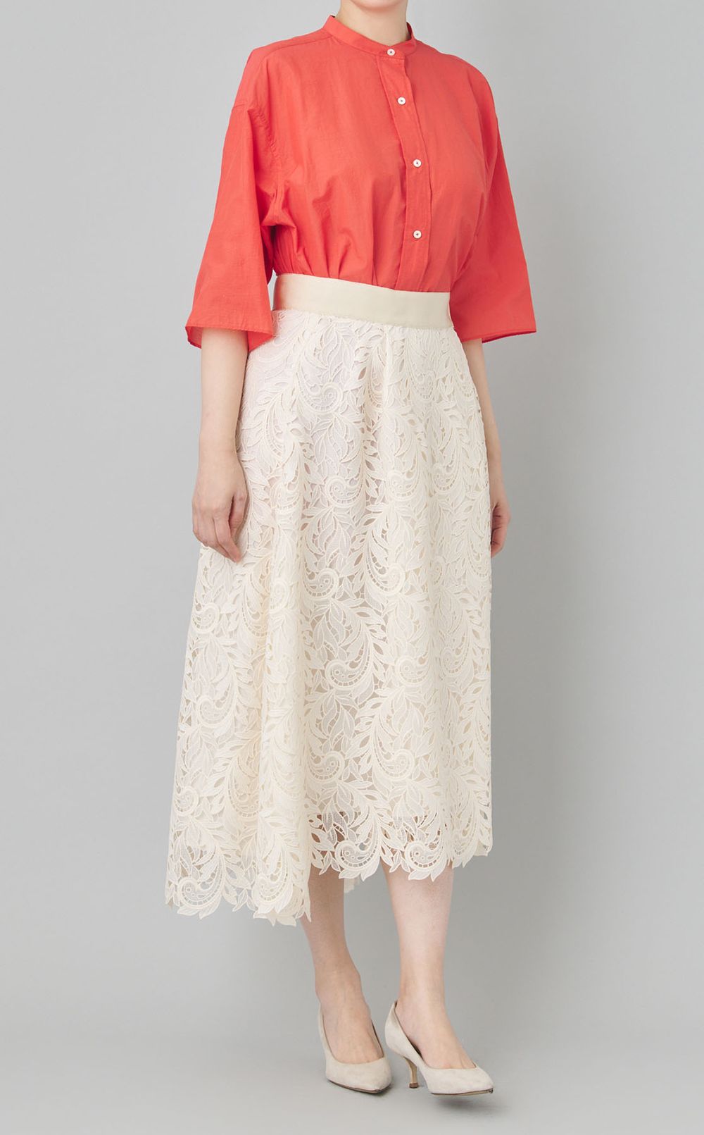 タフタドレープシャツ