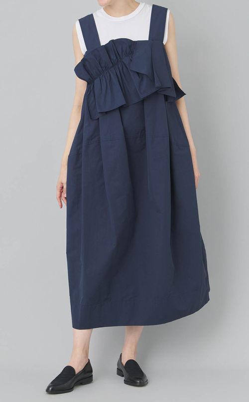 フリルドレープコクーンワンピース