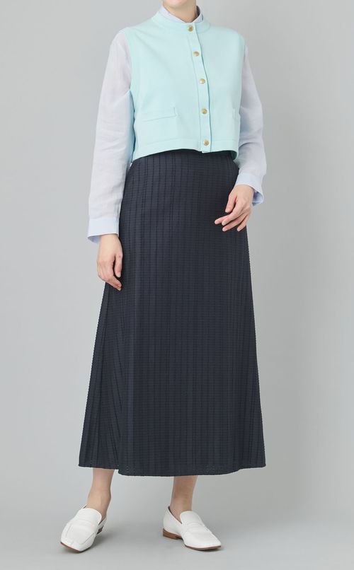 クロップニットベスト