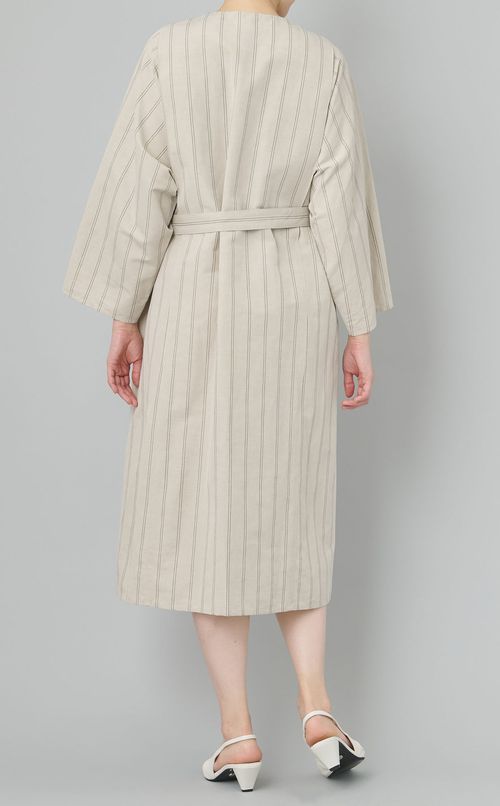 コットンリネンベルトドレス