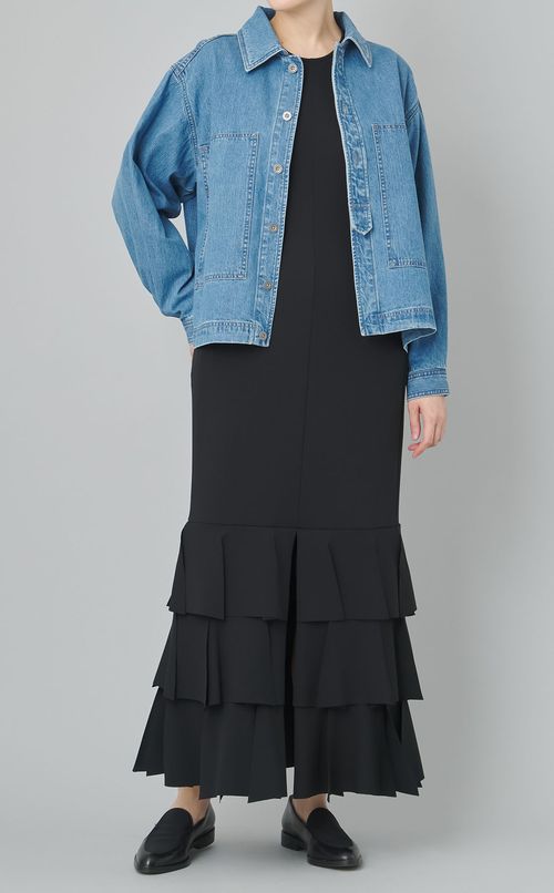 フリルヘムラインカットワンピース