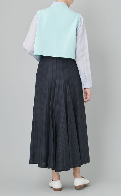 クロップニットベスト