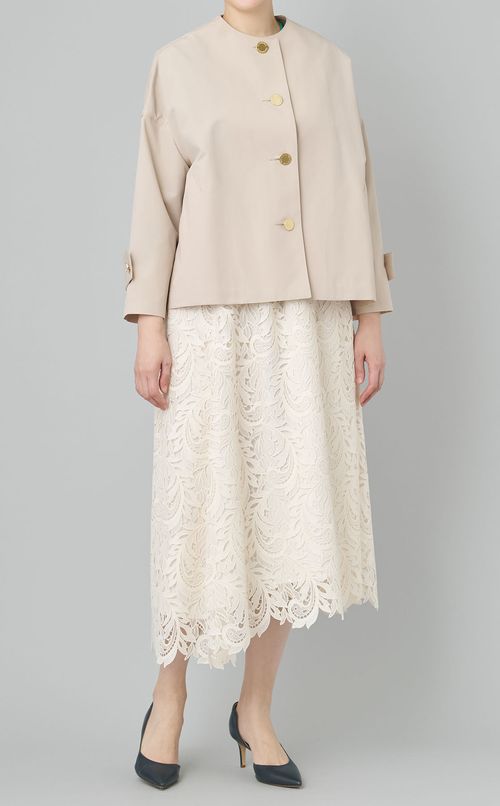 コットンウェザーノーカラージャケット