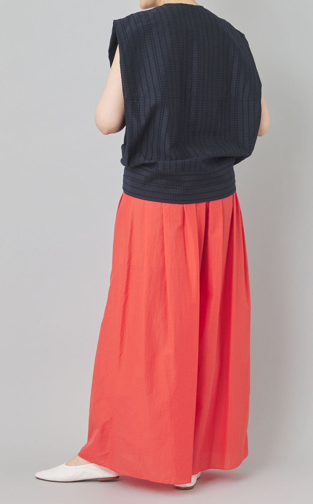 グログランジャガードスクエアブラウス