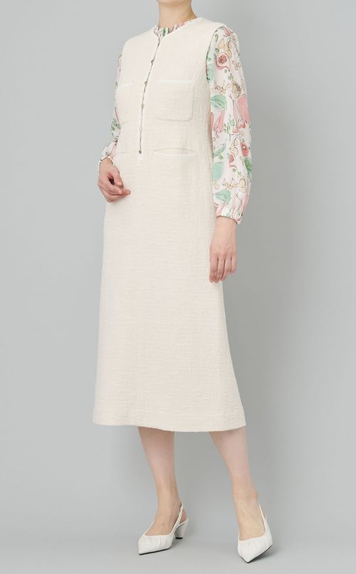 プリントピンチタックブラウス