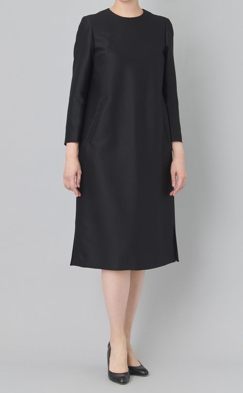 ウールシルクツイルドレス