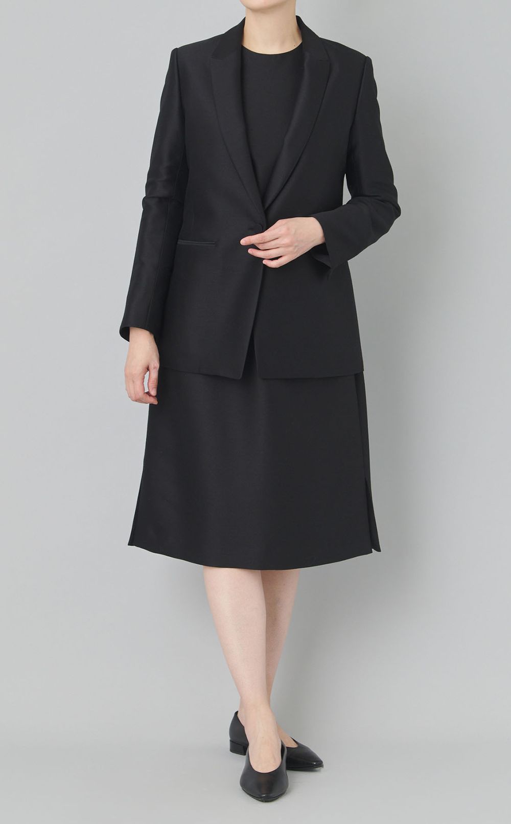 ウールシルクタッサータキシードジャケット