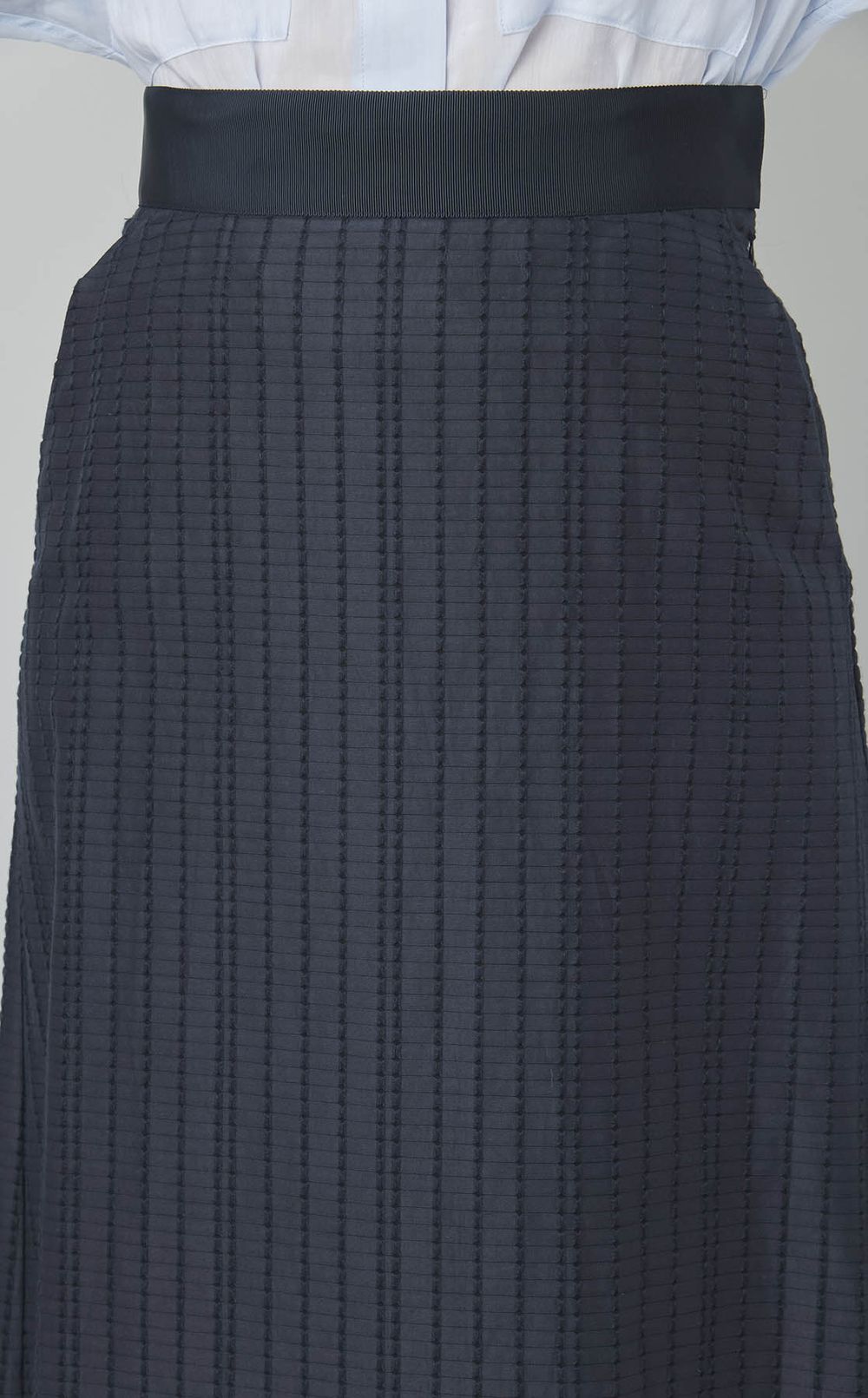 グログランジャガードバックフレアスカート