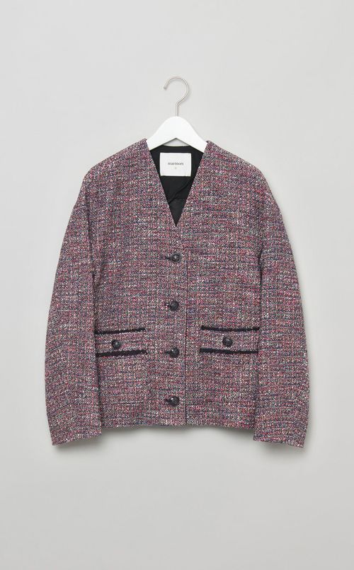 ツイードノーカラージャケット