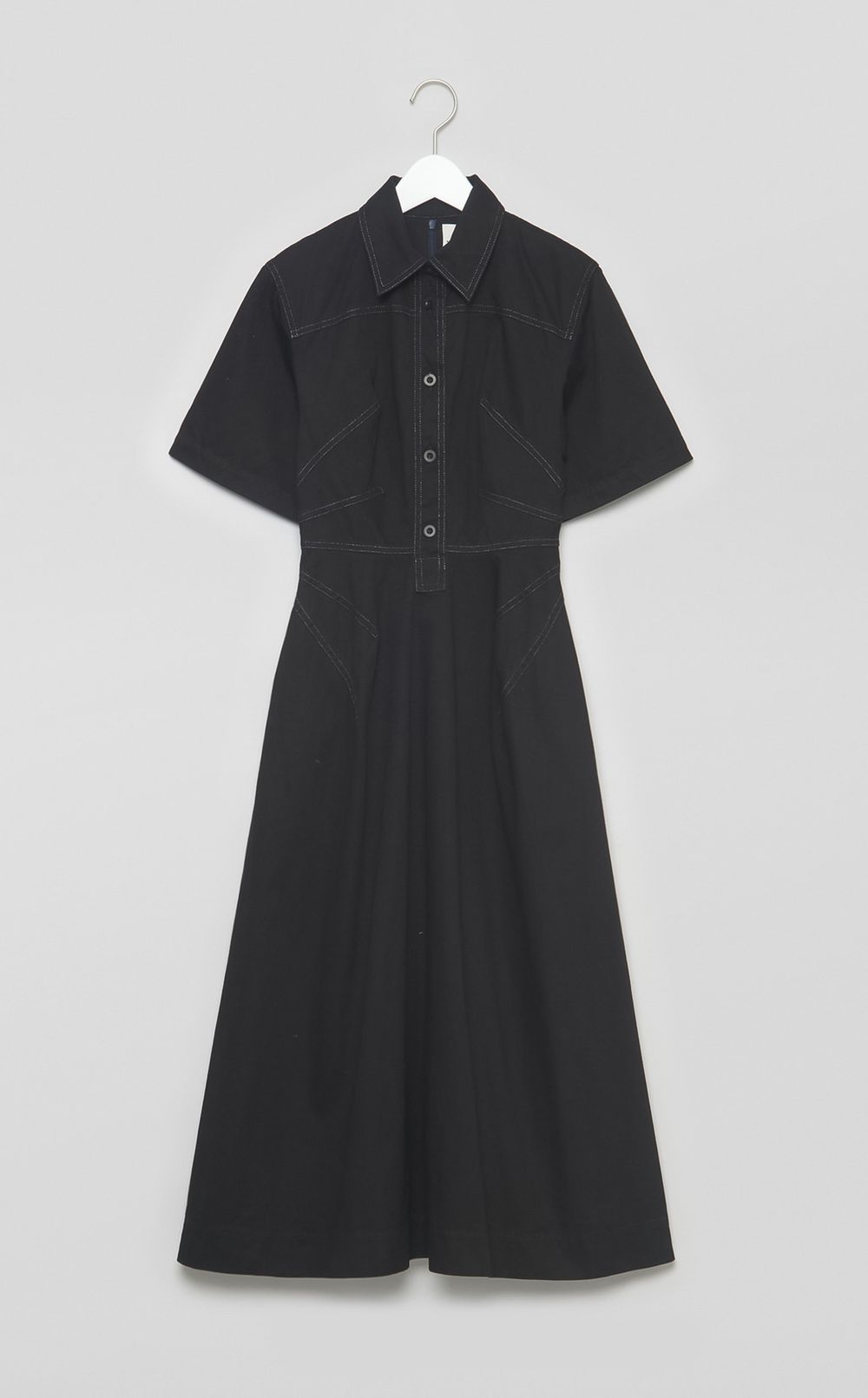 【reADdress】ステッチデザインフレアワンピース