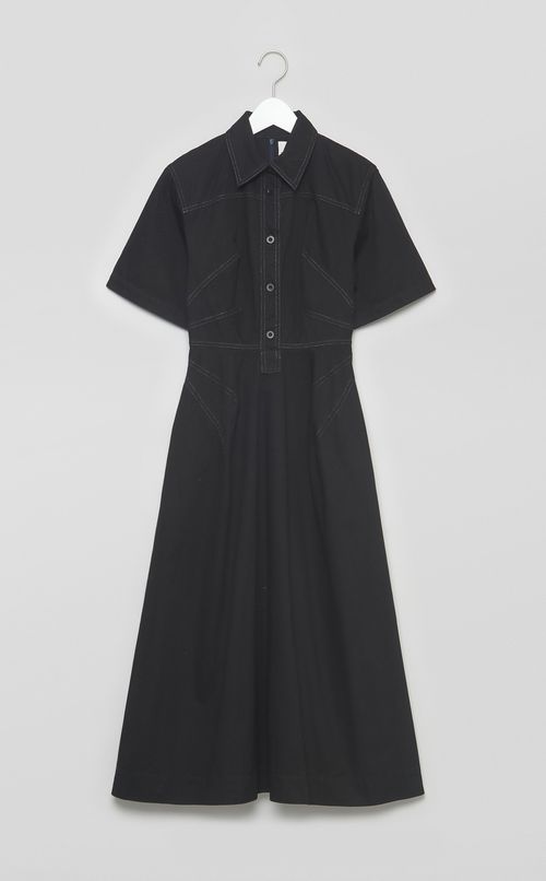 【reADdress】ステッチデザインフレアワンピース