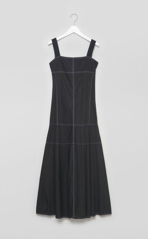 【reADdress】コットンストライプロングドレス