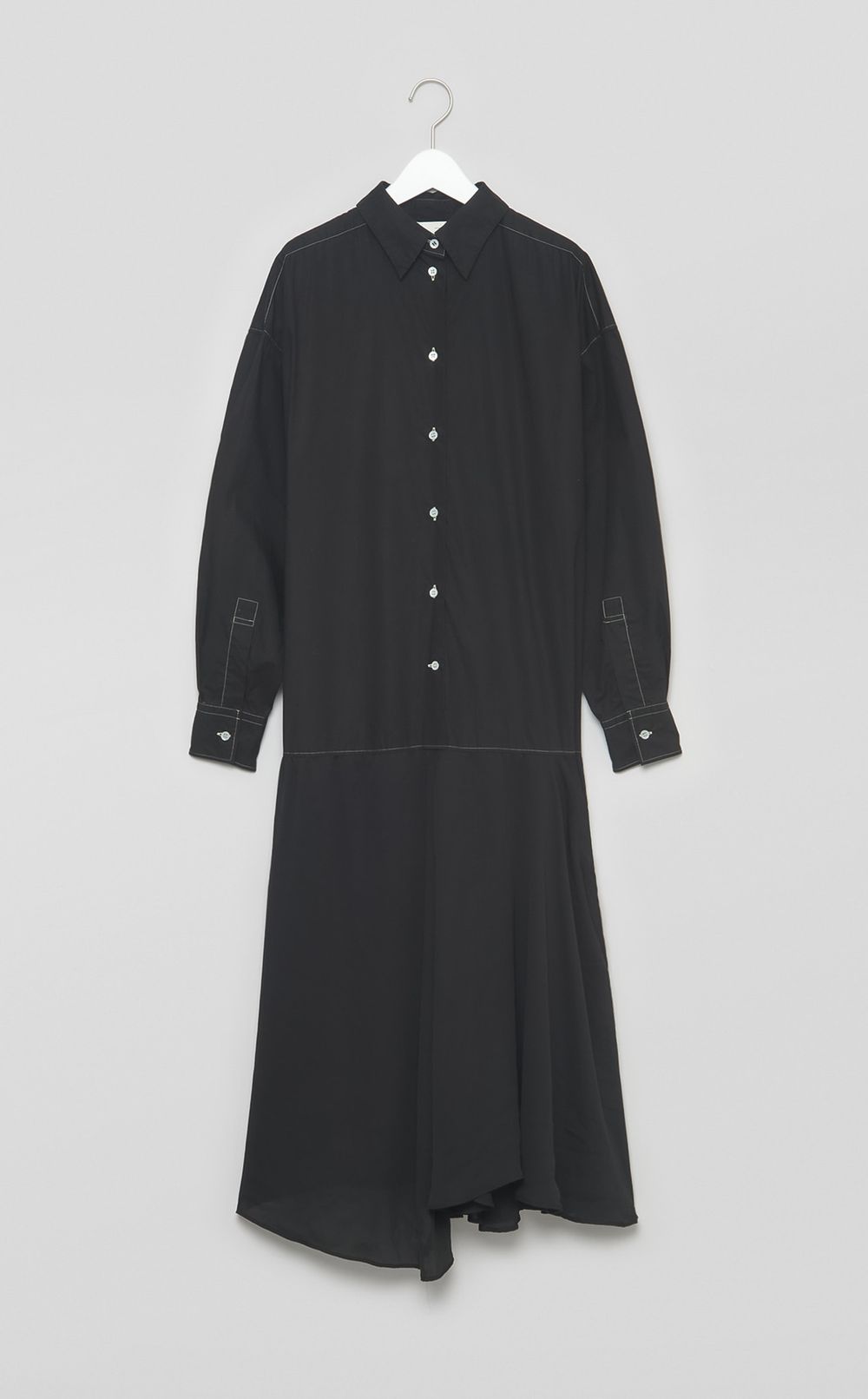 【reADdress】異素材シャツワンピース