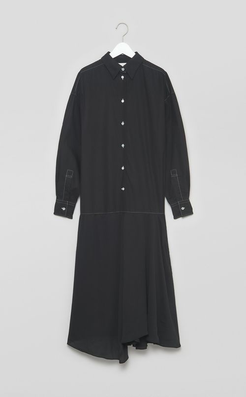 【reADdress】異素材シャツワンピース