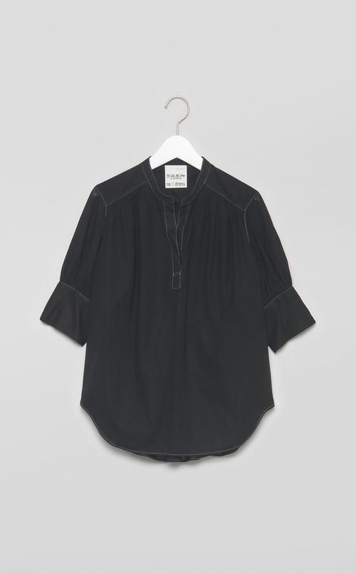 【reADdress】スキッパーギャザーブラウス