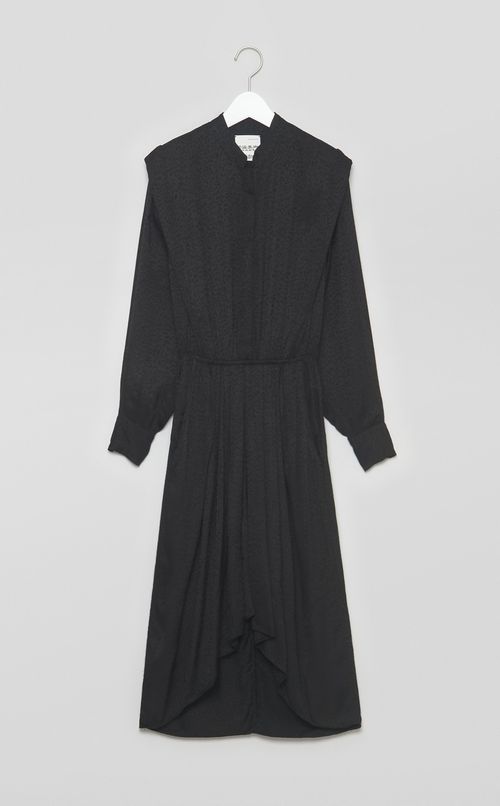 【reADdress】スタンドカラーミディワンピース