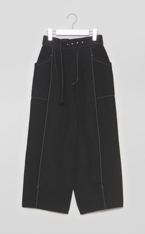 【reADdress】ボンディングベルト付ワイドパンツ