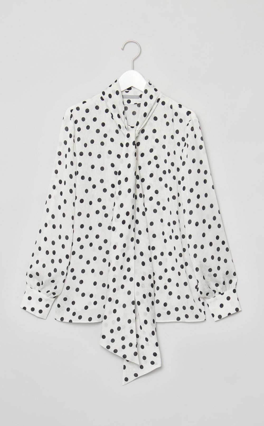 ドットボウタイブラウス