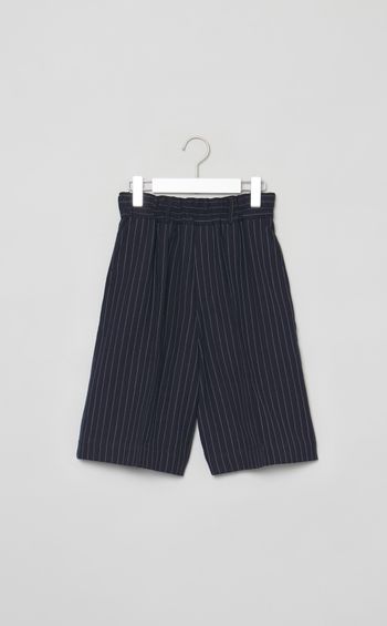 ウールリネンストライプショートパンツ