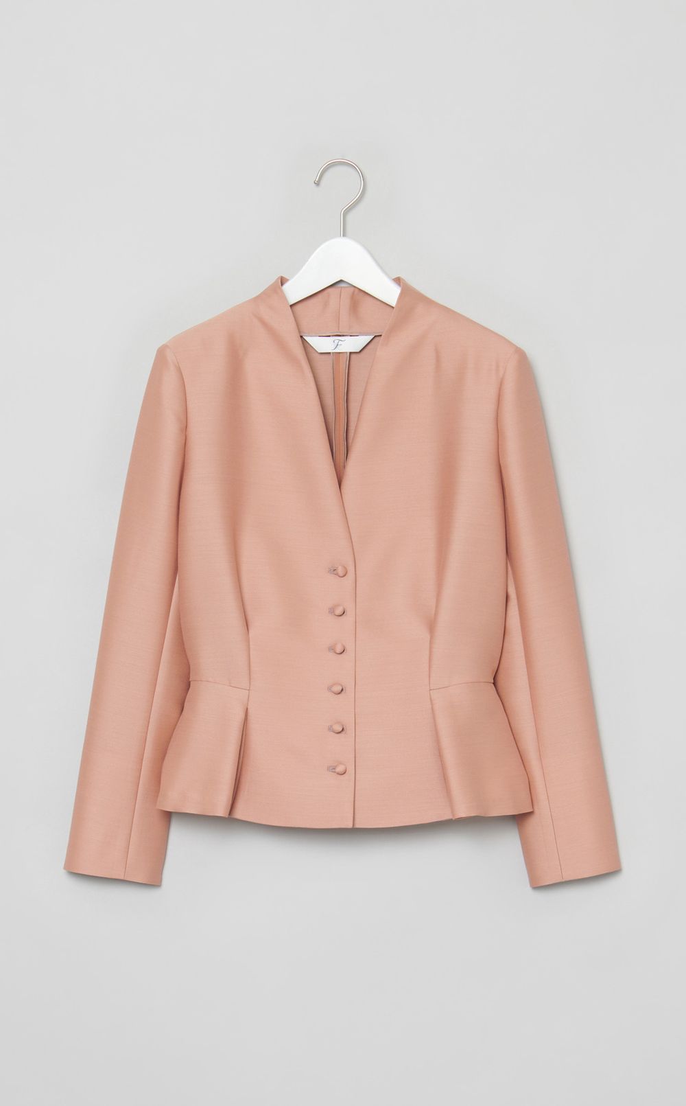 シルクウールペプラムジャケット