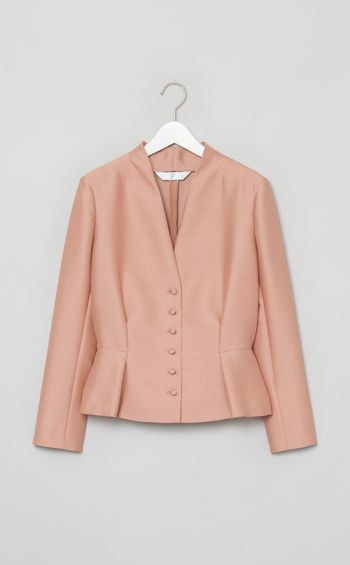 シルクウールペプラムジャケット