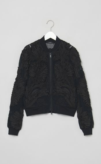 コットンメッシュエンブロイダリーブルゾン