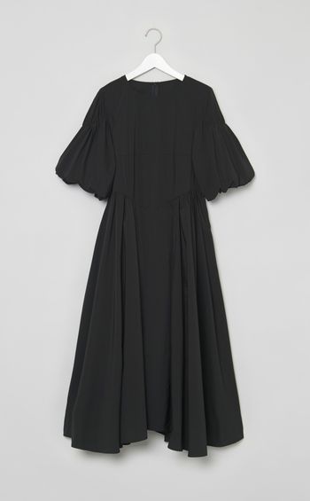 ギャザースリーブロングワンピース