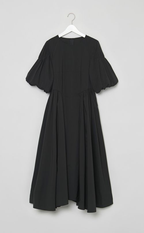 ギャザースリーブロングワンピース