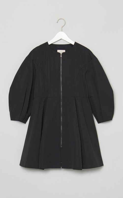 ナイロンコットンフレアジャケットコート