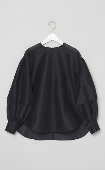 オーガンジーボリュームスリーブブラウス