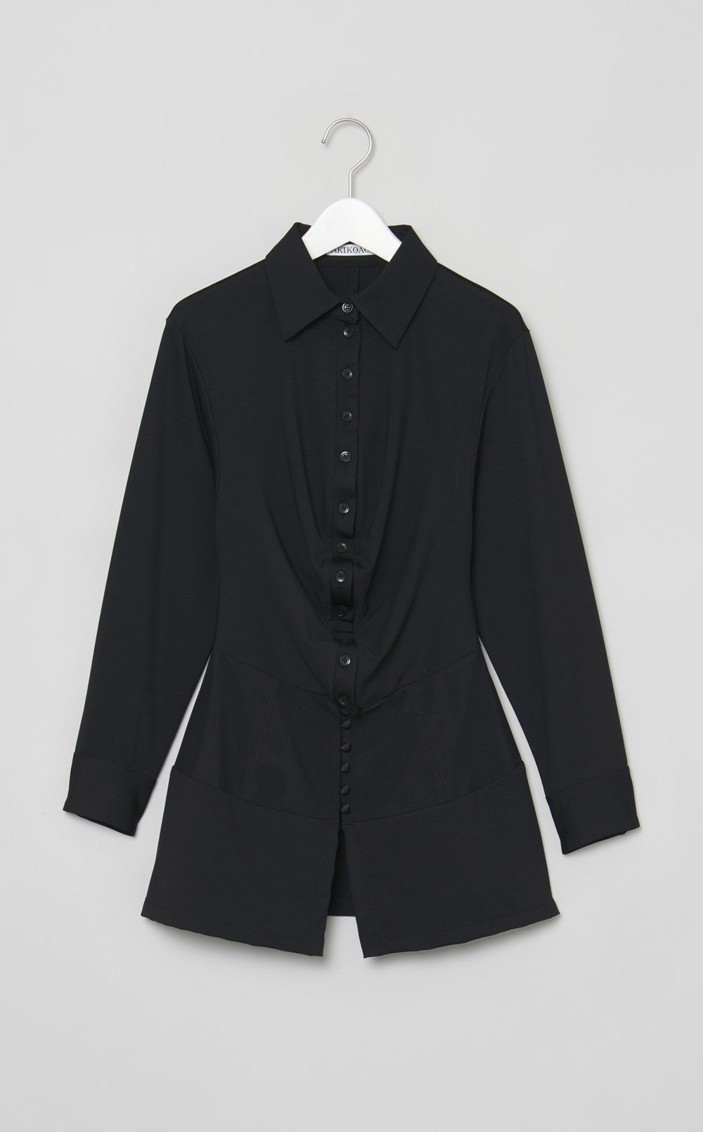 コルセットディテールストレッチシャツ