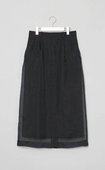 オーガンジーサイドポケットロングスカート