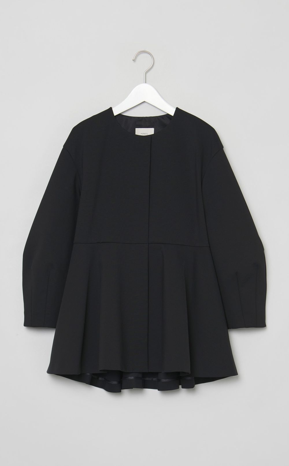 ストレッチポンチノーカラーブルゾン