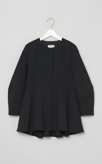 ストレッチポンチノーカラーブルゾン