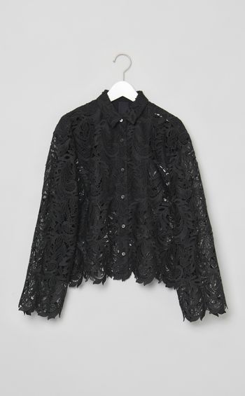 ペイズリーレースショートブラウス