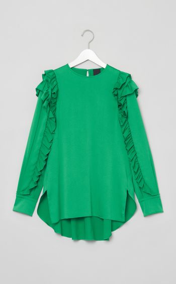 ラッフルスリーブブラウス