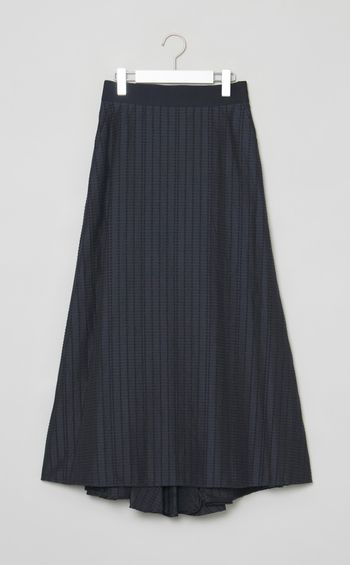 グログランジャガードバックフレアスカート