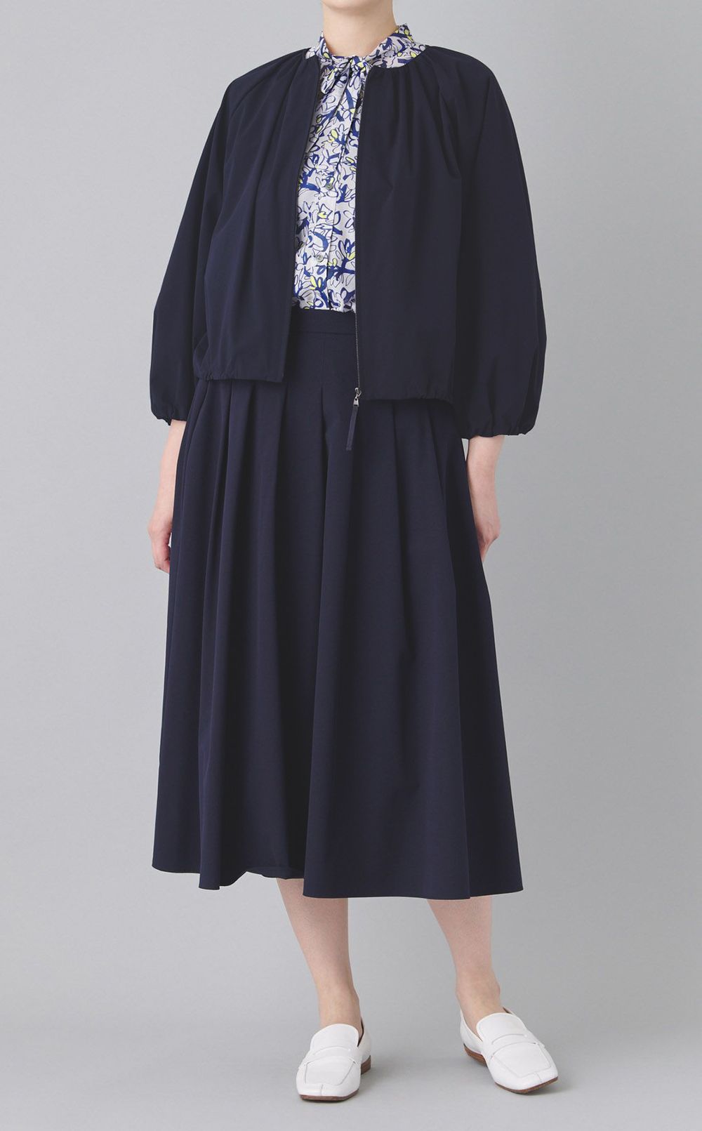 撥水ギャザーブルゾン