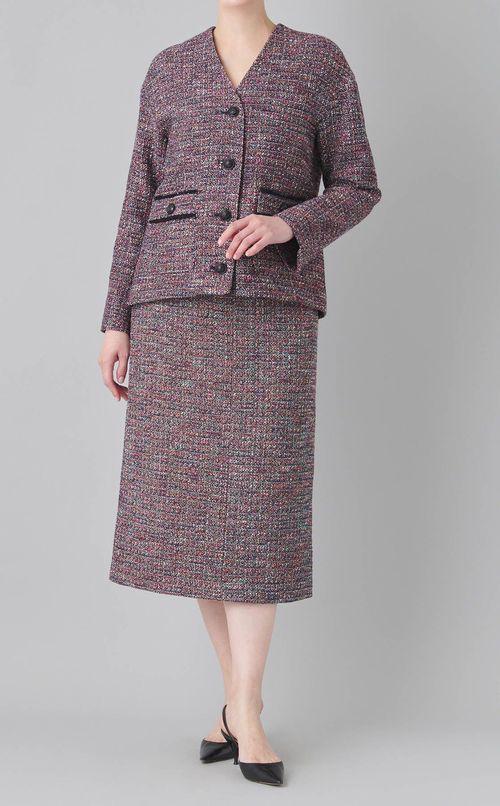 ツイードノーカラージャケット